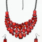 Rajwada Red Alloy Stone Jewellery Set For Women