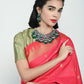 Rajwada Green And Silver Alloy Kundan And Stone Jewellery Set For Women