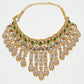 Rajwada Golden Alloy Stone Jewellery Set For Women