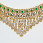 Rajwada Golden Alloy Stone Jewellery Set For Women