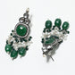 Rajwada Green And Silver Alloy Kundan And Stone Jewellery Set For Women