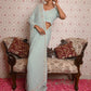Rajwada Women Sea Green Georgette Chikankari Beads Embroidered Saree With Unstitched Blouse