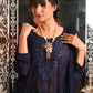 Rajwada Women Navy Blue Georgette Chikankari Embroidered Stitched Sharara Set