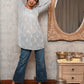 Rajwada Women Grey Georgette Chikankari Mukaish Work Embroidered Stitched Short Kurti