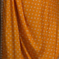 Rajwada Mustard Printed Chiffon Saree With Unstitched Blouse For Women