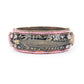 Rajwada Pink and Gold Faux Stone Embellished Bracelet for Women