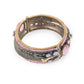 Rajwada Pink and Gold Faux Stone Embellished Bracelet for Women