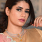 Rajwada Yellow and Silver Zircon Necklace Set For Women