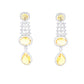 Rajwada Yellow and Silver Zircon Necklace Set For Women