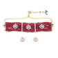 Rajwada Maroon Kundan and Beads Choker Set for Women