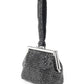 Rajwada Black Faux Stone Embellished Batua for Women