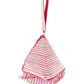 Rajwada Maroon Beads Embroidered Triangle Tassel Batua For Women
