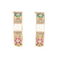 Rajwada Gold Beads and Faux Stone Embellished Bangles for Women - Set of 2