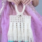 Rajwada White Pearls Embroidered Clutch for Women