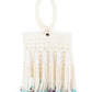 Rajwada White Pearls Embroidered Clutch for Women