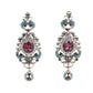 Rajwada Purple and Blue Stone Studded Necklace Set with Maangtika for Women