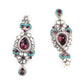 Rajwada Purple and Blue Stone Studded Necklace Set with Maangtika for Women
