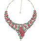 Rajwada Red and Green Gemstone Embellished Necklace Set for Women