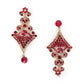 Rajwada Maroon and White Gemstone Embellished Jewellery Set with Maangtika for Women