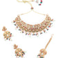 Rajwada Gold Faux Stone Embellished Ethnic Jewellery Set with Maangtika for Women