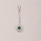 Rajwada Green and White Gemstone Embellished Necklace Set with Maangtika for Women
