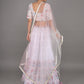 Rajwada White Printed Pleated Georgette Stitched Lehenga Set For Women