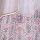 Rajwada White Printed Pleated Georgette Stitched Lehenga Set For Women