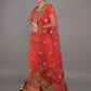 Rajwada Red Embroidered Silk Blend Stitched Lehenga Set For Women