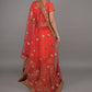 Rajwada Red Embroidered Silk Blend Stitched Lehenga Set For Women