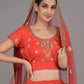 Rajwada Red Embroidered Silk Blend Stitched Lehenga Set For Women