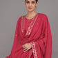Rajwada Maroon Georgette Embroidered Stitched Lehenga Set For Women