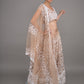 Rajwada Beige Embroidered Stitched Net Lehenga Set For Women