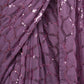 Rajwada Purple Sequins Embellished Georgette Saree with Unstitched Blouse for Women