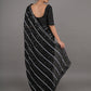 Rajwada Black and White Sequins Embroidered Georgette Saree with Unstitched Blouse for Women