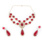Rajwada Red And Gold Choker Neck Piece Set For Women