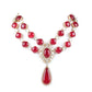 Rajwada Red And Gold Choker Neck Piece Set For Women