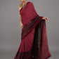 Rajwada Maroon Polyester Embellished Saree With Unstitched Blouse For Women