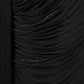 Rajwada Black Embroidered Ready-To-Wear Polyester Saree With Stitched Blouse For Women
