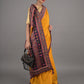 Rajwada Mustard Embroidered Crepe Silk Saree with Unstitched Blouse for Women