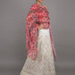 Rajwada White Embroidered Georgette Semi Stitched Lehenga With Unstitched Blouse For Women