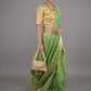 Rajwada Green Cotton Blend Woven Saree with Unstitched Blouse for Women