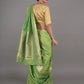 Rajwada Green Cotton Blend Woven Saree with Unstitched Blouse for Women
