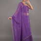 Rajwada Violet Bandhani Printed Georgette Semi Stitched Lehenga With Unstitched Blouse For Women