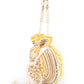 Rajwada Yellow Embroidered Potli Bag For Women