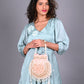 Rajwada Pink Embroidered Potli Bag For Women