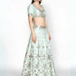 Rajwada Light Sky Blue Art Silk Embroidered Semi-Stitched Lehenga For Women