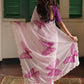 Rajwada Pink Organza Printed Saree With Unstitched Blouse For Women