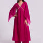 Rajwada Pink Organza Embroidered Stitched Kurta Set For Women