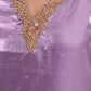 Rajwada Purple Organza Embroidered Stitched Kurta Set For Women