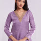 Rajwada Purple Organza Embroidered Stitched Kurta Set For Women